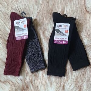 NWT Muk Luks Tall Boot Sock Bundle